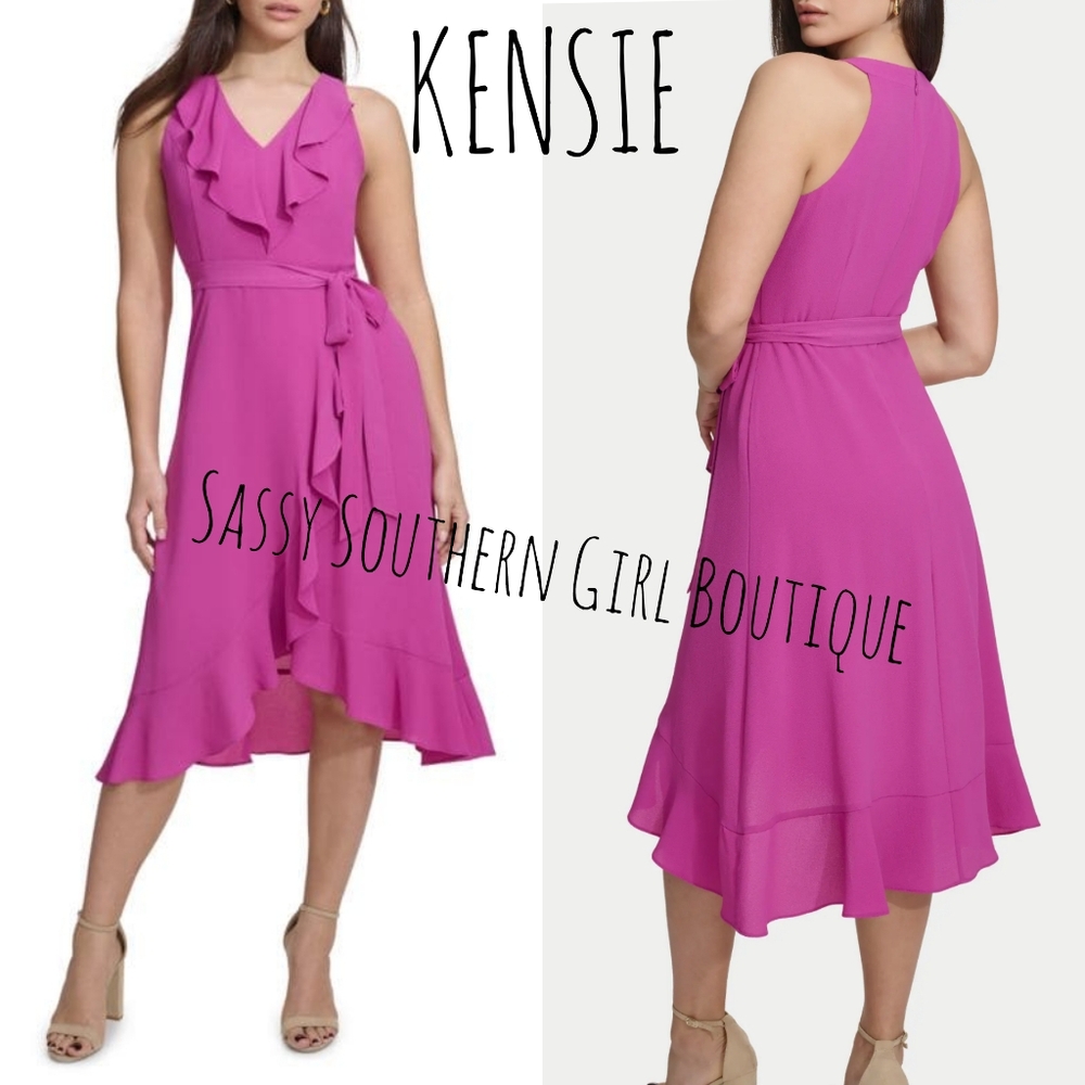 🆕⭐ Kensie Fuschia Pink Midi Dress